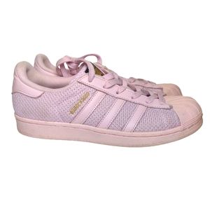 Adidas Originals Superstar J Kids' Grade School Casual Shoes Clear Pink Size 6.5